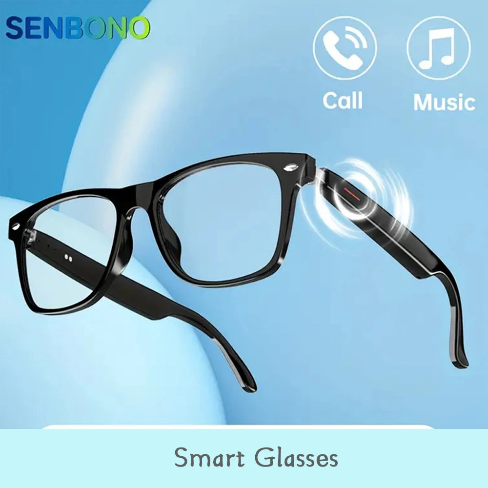 Shophouse Northwest smart anti-blue light fashion bluetooth glasses black acetate frame with built in speaker for calls and music