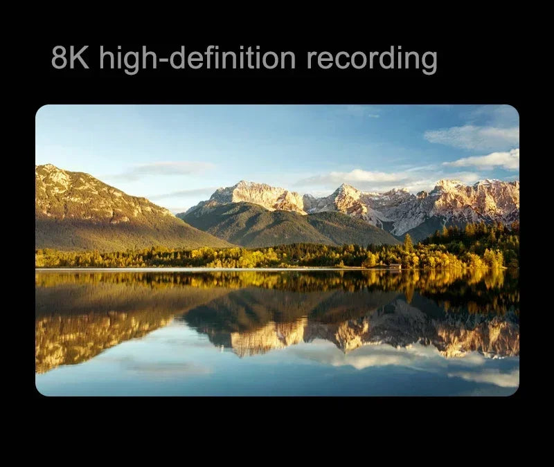 Shophouse Northwest M4 8K professional camera drone capturing mountain lake reflection in 8K high definition