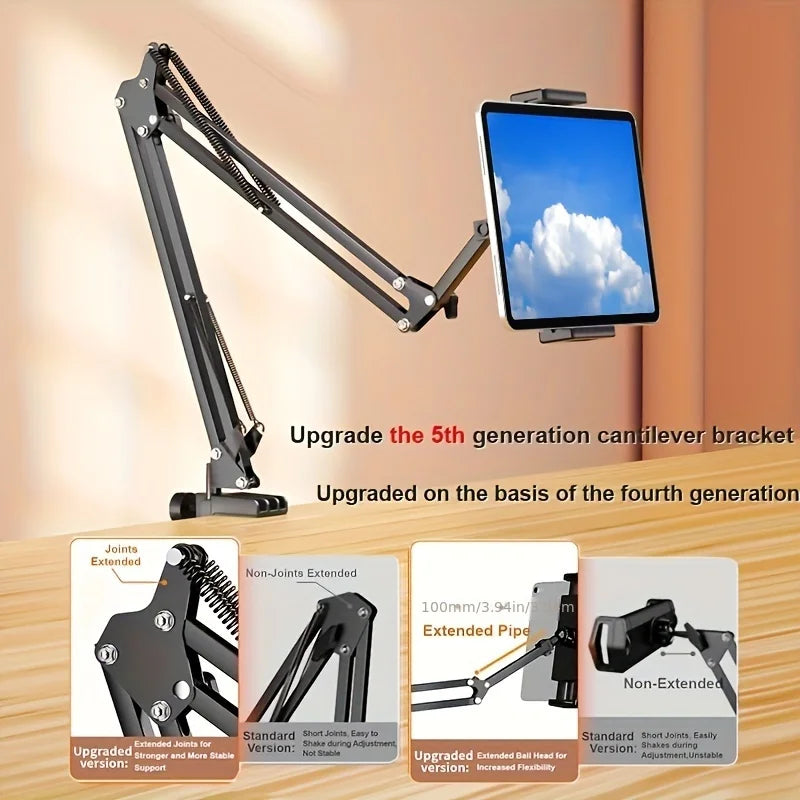 Shophouse Northwest adjustable tablet holder for bed black articulating arm clamp with spring joints