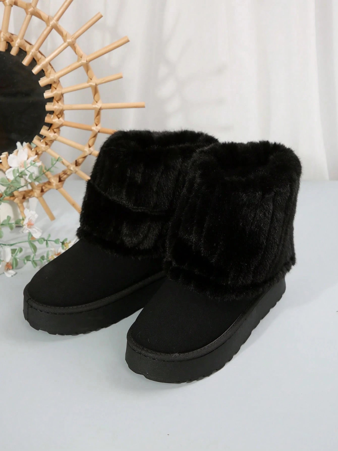 Soft Faux Fur Snow Boots For Women - Winter Warmth & Comfort