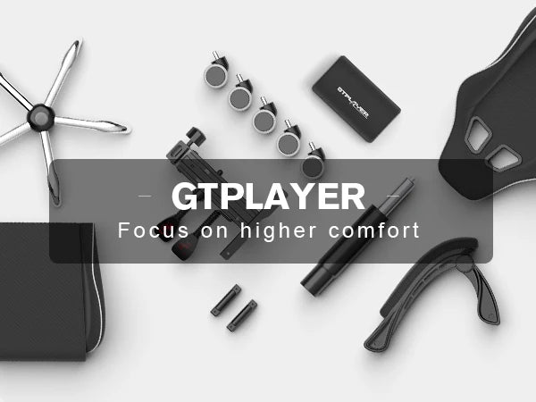 GTPLAYER Gaming Chair with Footrest, Lumbar Support, Headrest for Office or Gaming