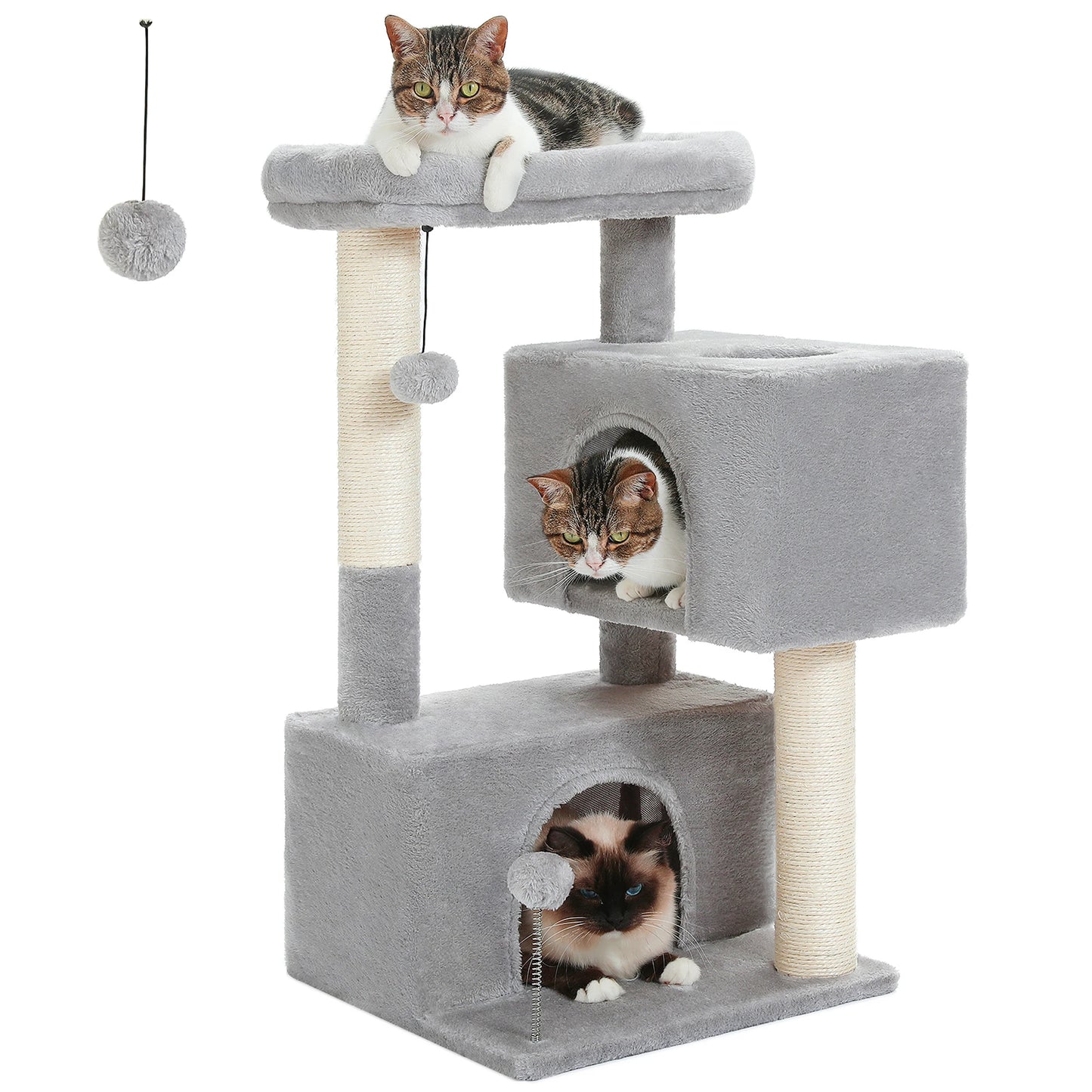 Large Cat Tree for Indoor Cats Multi-Level Cat Tower with Spacious Condos
