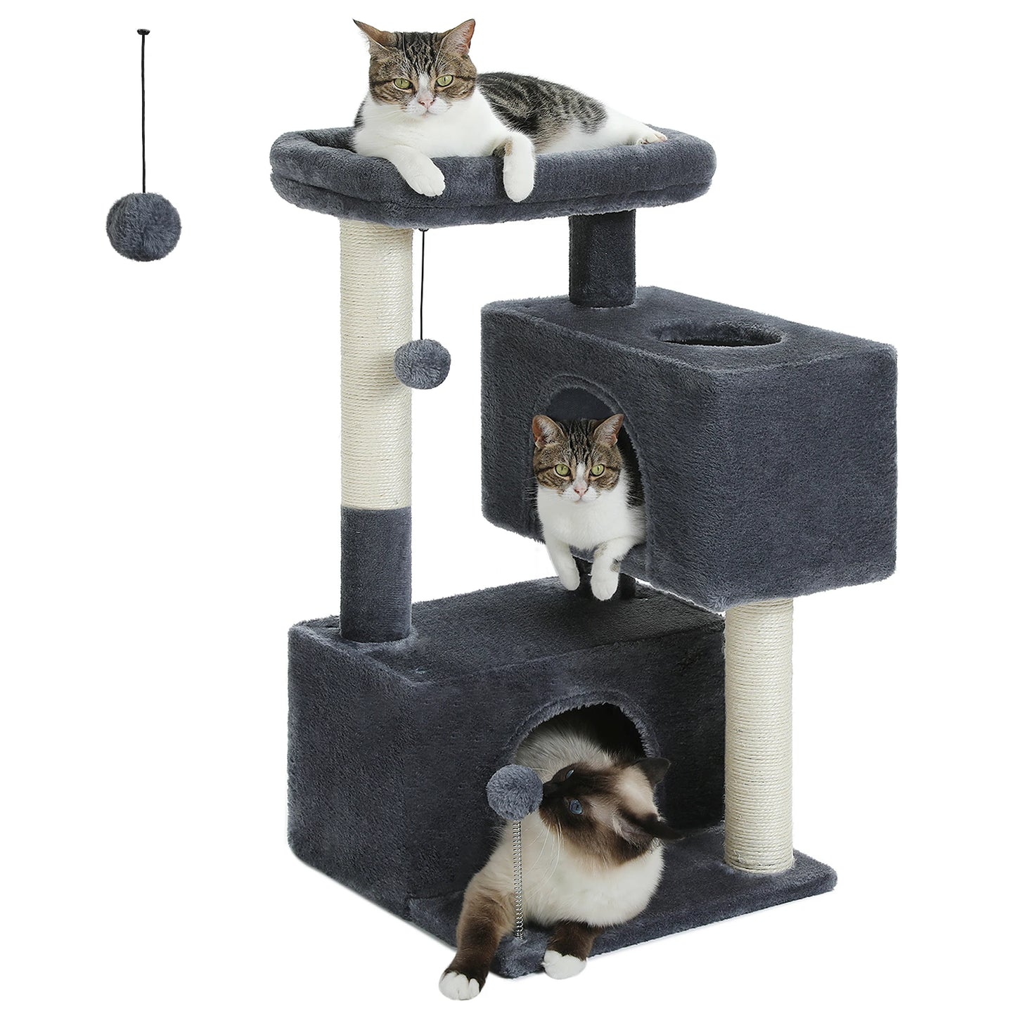 Large Cat Tree for Indoor Cats Multi-Level Cat Tower with Spacious Condos