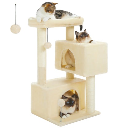 Large Cat Tree for Indoor Cats Multi-Level Cat Tower with Spacious Condos