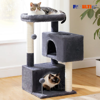 Large Cat Tree for Indoor Cats Multi-Level Cat Tower with Spacious Condos