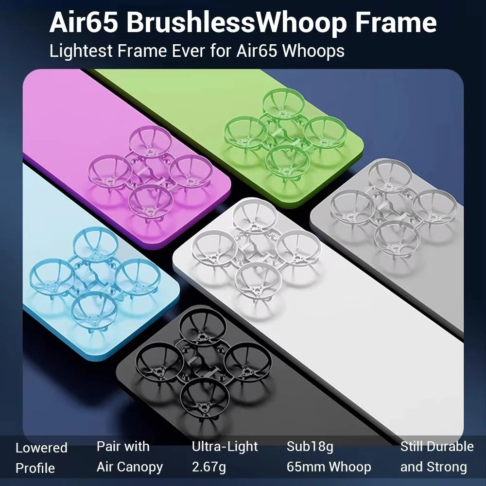 BETAFPV Air65 racing drone frame in various colors, ultra-light and durable design for Air65 Whoops
