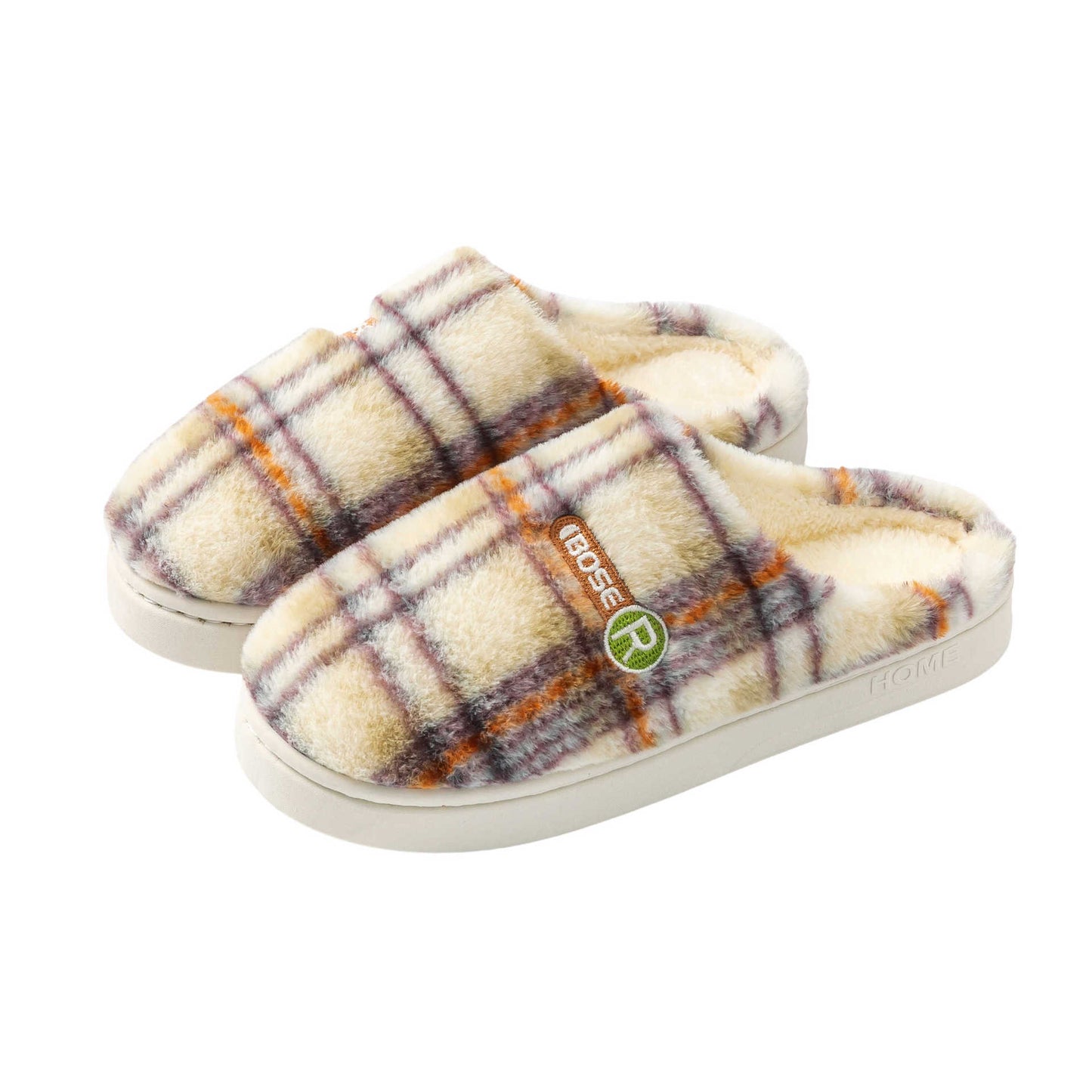 Cozy plush warm plaid cotton slippers for ultimate comfort at home