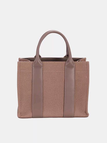 David Jones canvas tote bag in brown with sturdy handles and a stylish design for everyday use