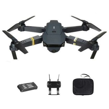 Wide angle dual camera drone with remote control and accessories for stunning aerial photography