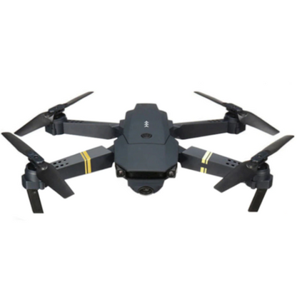 Wide angle dual camera drone with foldable arms and high-definition video capability