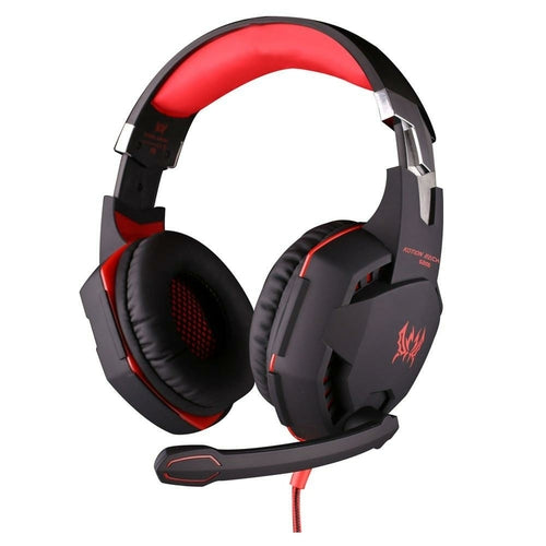 Ninja Dragon Stealth G21Z vibration headset in black and red for immersive gaming experience