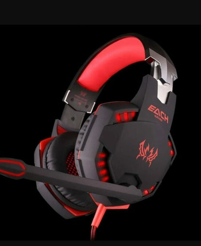 Ninja Dragon Stealth G21Z vibration headset with red accents and adjustable microphone for immersive gaming