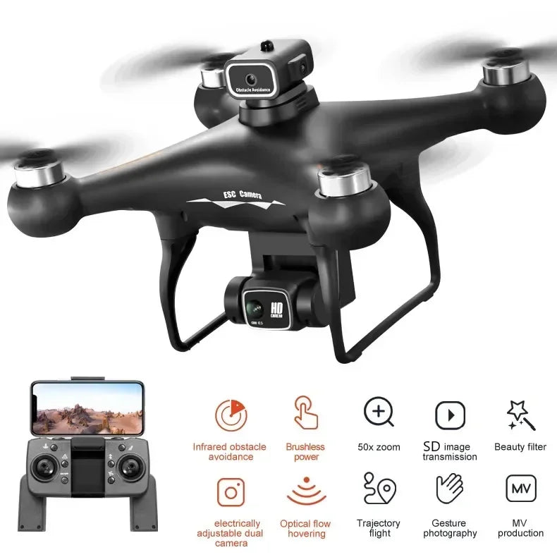 Shophouse Northwest S116 MAX professional drone black quadcopter with gimbal camera remote controller and feature icons