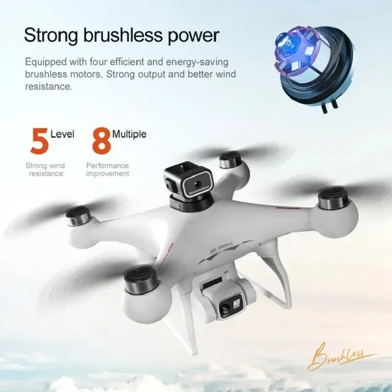 Shophouse Northwest S116 MAX professional drone white quadcopter with dual cameras and brushless motors strong wind resistance