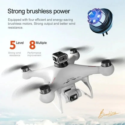 Shophouse Northwest S116 MAX professional drone white quadcopter with dual cameras and brushless motors strong wind resistance