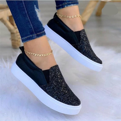 Stylish Shophouse Northwest moccasins glitter flat female loafers with a trendy design and comfortable fit
