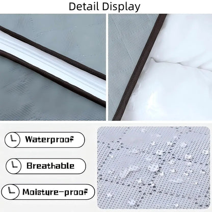 Moisture-proof blanket storage containers with waterproof, breathable design for safe storage