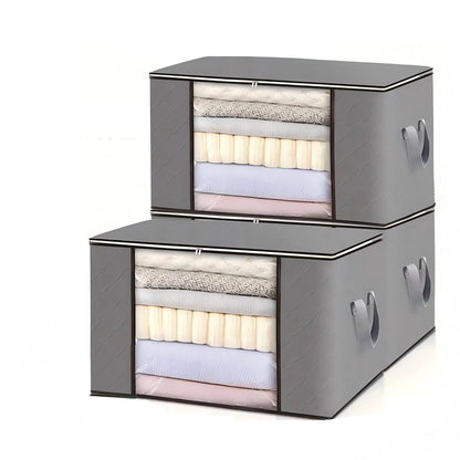 Moisture-proof blanket storage containers for organizing and protecting blankets efficiently