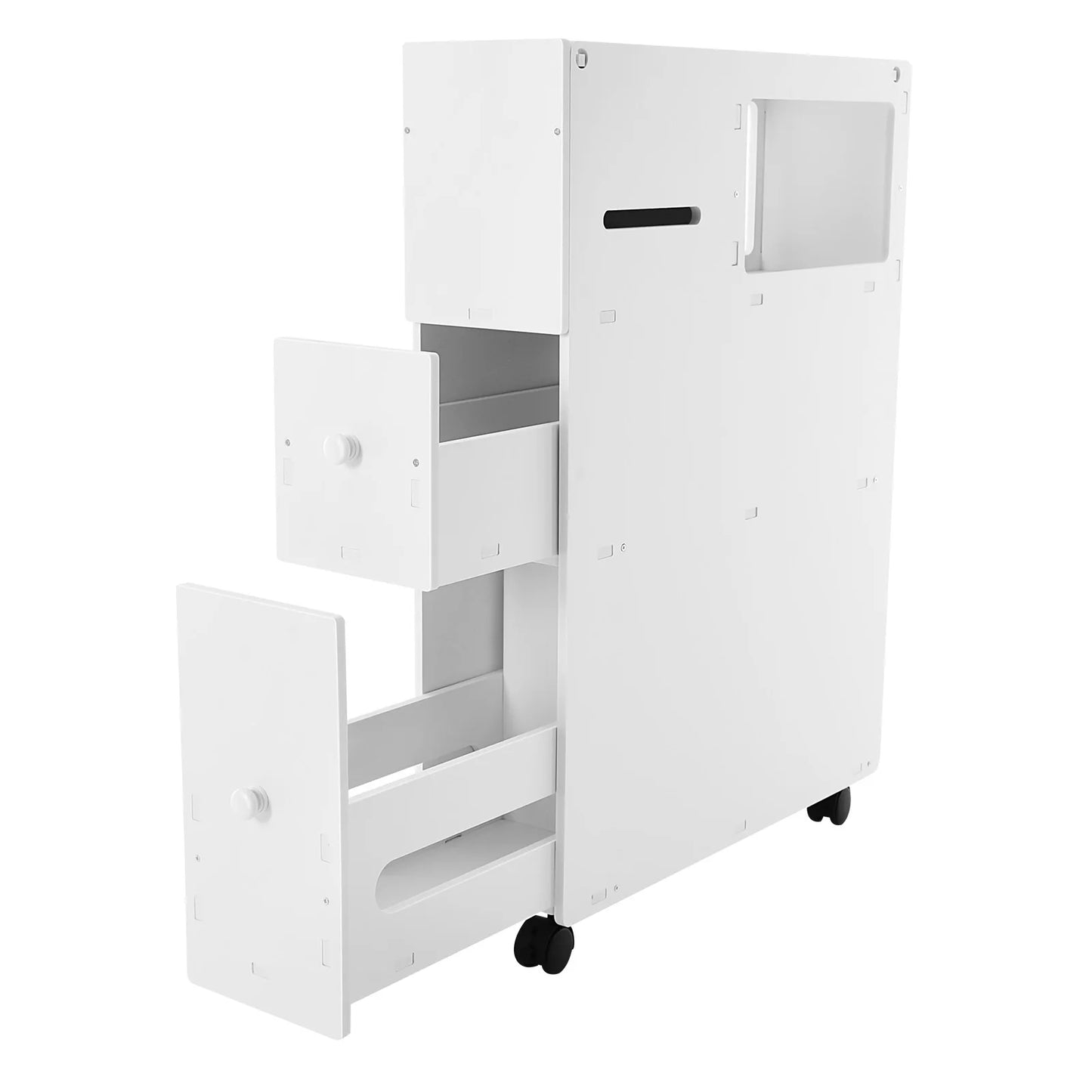 Narrow bathroom storage cabinet by Shophouse Northwest with multiple drawers for efficient organization