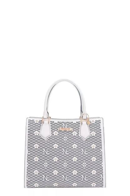 Nicole Lee structured tote bag in stylish design with decorative details and elegant handles