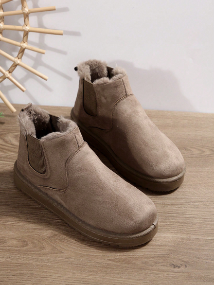 Women Winter Boots Plush Lined Indoor Outdoor Wear Non Slip