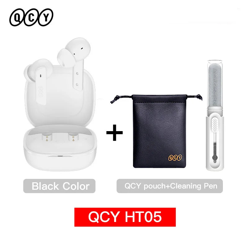Shophouse Northwest white wireless earbuds charging case pouch cleaning pen Bluetooth 5.2 noise cancelling earphone