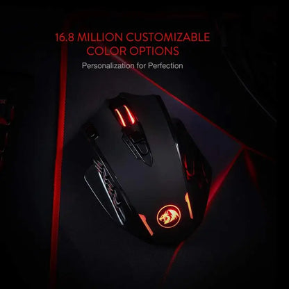 Shophouse Northwest Redragon 16000 DPI RGB optical mouse black gaming mouse with red lighting and programmable buttons