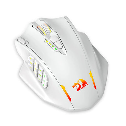 Shophouse Northwest Redragon 16000 DPI RGB optical mouse white gaming mouse with 12 side macro buttons and RGB logo