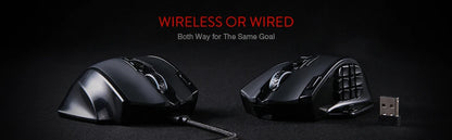 Shophouse Northwest Redragon 16000 DPI RGB optical mouse showing wired and wireless variants with USB dongle
