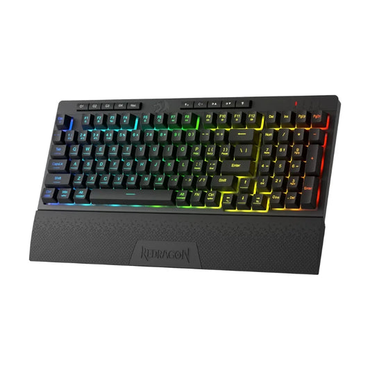 Shophouse Northwest Redragon K515 PRO wireless gaming keyboard with RGB backlighting and textured wrist rest