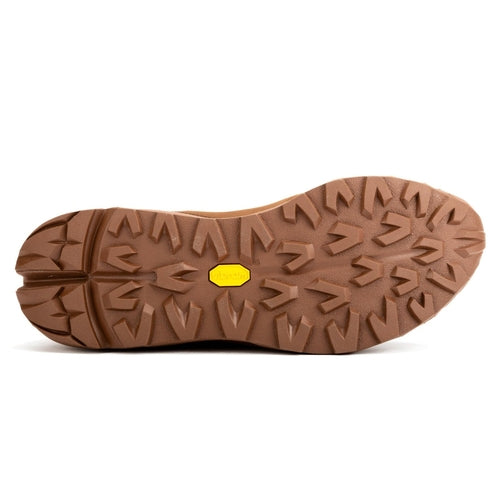 Vibram outsole of ROCKROOSTER Farmington brown boots designed for durability and traction