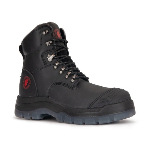ROCKROOSTER Kensington zip-sided boots in black with durable construction and slip-resistant sole