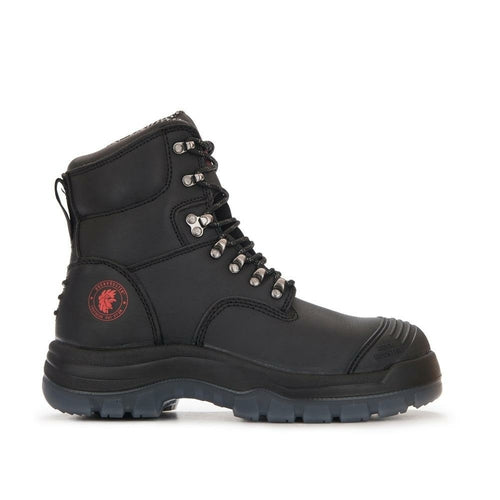 ROCKROOSTER Kensington zip-sided boots in black with durable construction for heavy-duty use