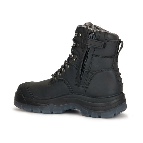 ROCKROOSTER Kensington zip-sided boots with durable black design and sturdy rubber sole
