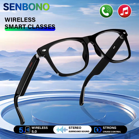Shophouse Northwest smart anti-blue light fashion bluetooth glasses black wireless frame with stereo sound