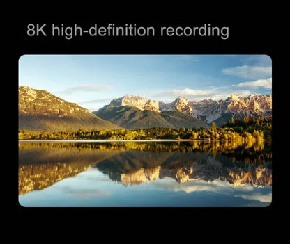 Shophouse Northwest M4 8K professional camera drone capturing mountain lake reflection in 8K high definition