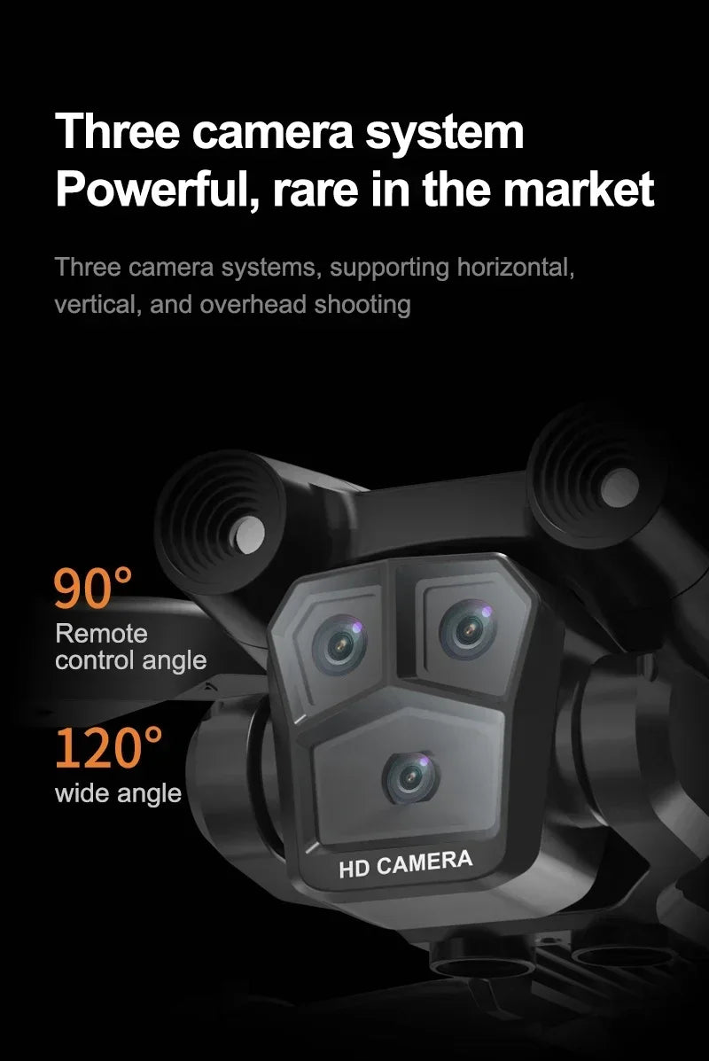 Shophouse Northwest M4 8K professional camera drone showing triple camera system with 90 and 120 degree wide angles