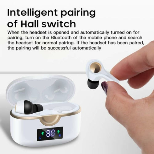 Ninja Dragon Power Bass Touch Bluetooth earbuds with automatic pairing and sleek charging case