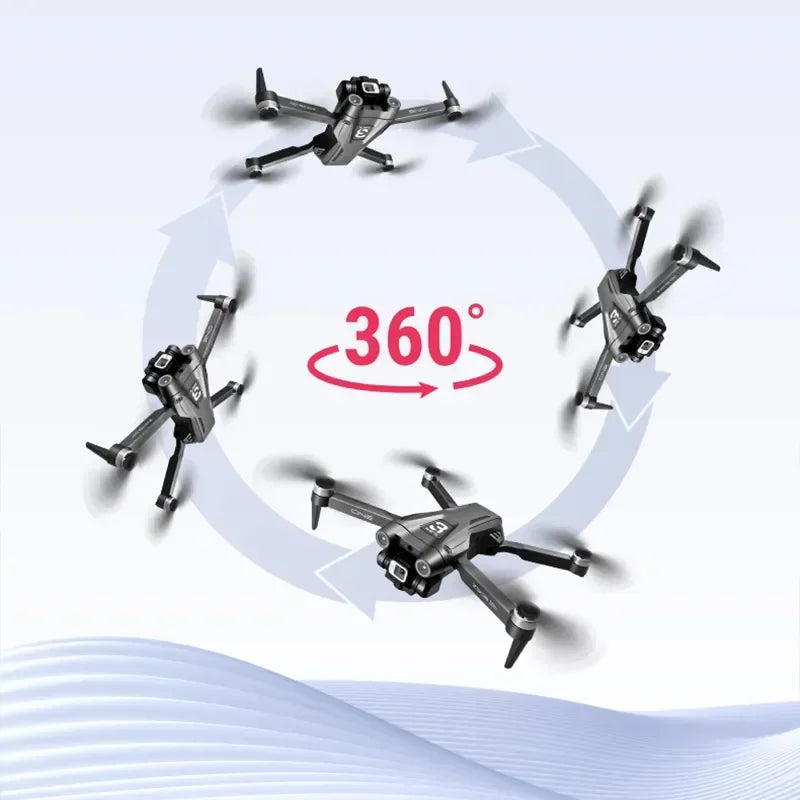 Shophouse Northwest Z908 Pro Max GPS drone 8K Dual Camera shown in multiple positions demonstrating 360 degree rotation