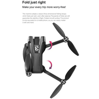 Shophouse Northwest Z908 Pro Max GPS drone 8K Dual Camera foldable black drone top view showing folding arms and propellers