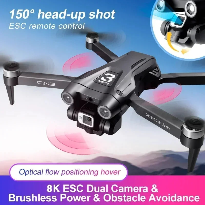 Shophouse Northwest Z908 Pro Max GPS drone 8K Dual Camera black foldable quadcopter with dual front cameras and obstacle avoidance