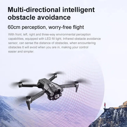 Shophouse Northwest Z908 Pro Max GPS drone 8K Dual Camera flying over mountains with multi directional obstacle avoidance sensors