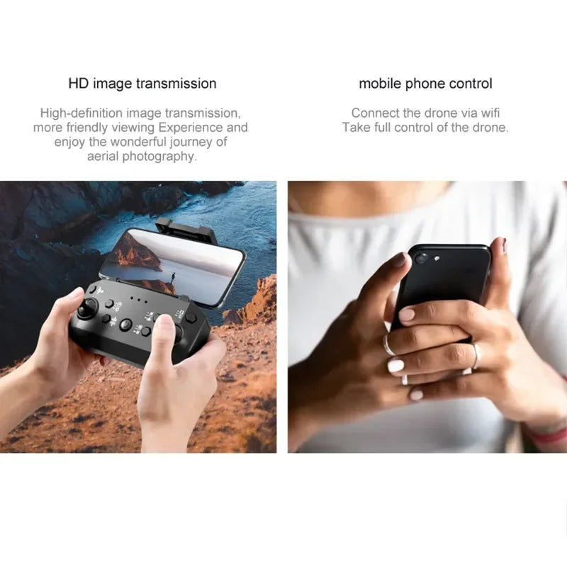 Shophouse Northwest Z908 Pro Max GPS drone 8K Dual Camera controller with phone showing HD image transmission
