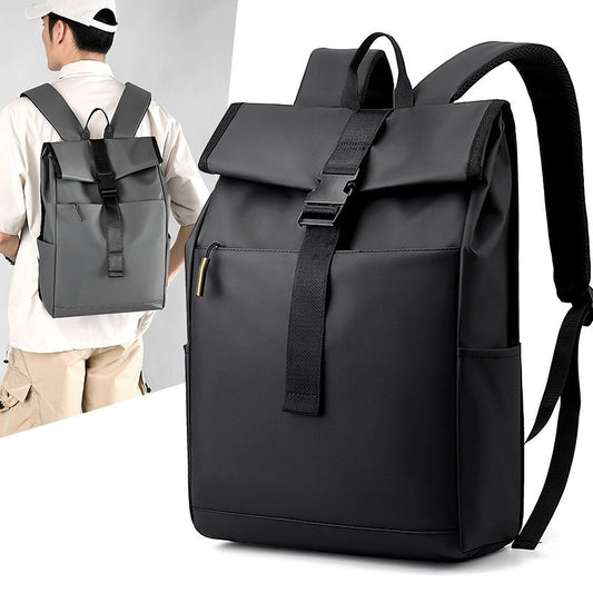 Stylish waterproof laptop backpack oxford cloth featuring adjustable straps and front zip pocket