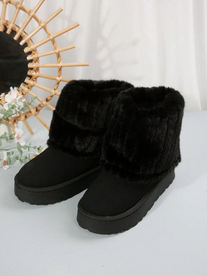 Jumpstudios-BTG winter warm boots for women with soft faux fur lining and durable sole
