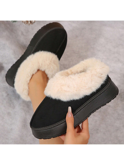 Womens suede shearling slippers with cozy plush lining for warmth and comfort at home