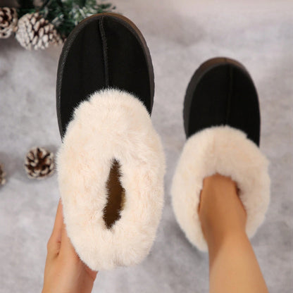Jumpstudios-BTG womens suede shearling slippers with cozy lining for ultimate comfort at home